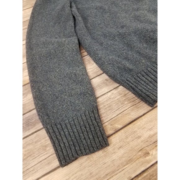 Banana Republic Sweater Mens Size Medium Blue Cowl Neck Lambs Wool Blend Casual - Picture 12 of 12